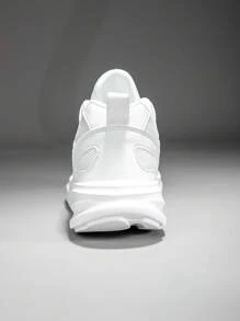 Giày thể thao đế dày tăng chiều cao cho nam 2025 mới, giày thể thao ngoài trời đế dày thoải mái chống trượt lưới thoáng khí mũi tròn cổ thấp buộc dây, đi bộ đường dài ngoài trời thường ngày, phù hợp với mọi mùa, nhẹ - trắng - Xem 6