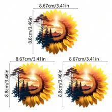 Sunflower Double Exposure Thermal Transfer Brand Fashion Men & Women Popular Style Heat Vinyl Transfer Print Patches, Suitable For Clothing, Backpacks, Hats, Pillows, DIY
