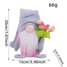 2 件套，母亲节郁金香小矮人挂饰，母亲节无脸老人家居装饰挂饰，送给妈妈的生日礼物，母亲节礼物家居窗饰挂饰 - 彩色 - 查看 3