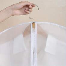 6 Pack Dustproof Clothes Covers Waterproof Breathable Garment Covers Suit Coat Dress Storage Protector Translucent Clothes Covers Hanging Clothes Bags With Zip