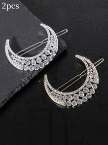 Conjunto de grampos de cabelo com strass em forma de estrela e lua, 2/5/6/7/8/18 peças, acessórios de cabelo para festas de fim de ano para mulheres