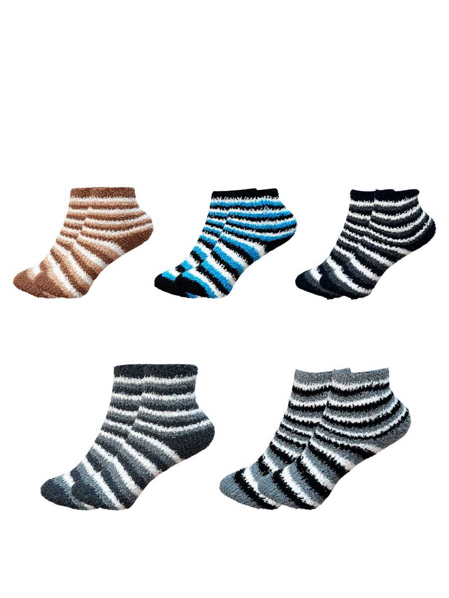 Calcetin Tin Afelpado De Invierno Para Niños  con Antiderrapante Paquete De 12 Pares Mayoreo Ye Store - Multicolor - Ver 1