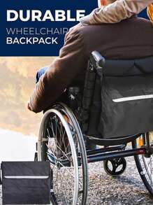 1pc Outdoor Travel Electric Wheelchair Motorcycle Rear Bag Accessory Organizer