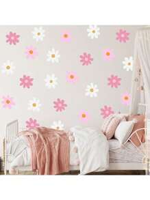 36pcs Creative Bohemian Home Decorations Daisy Wall Decal Flower Vinyl Wall Decals Daisy Decals Floral Decals Peel And Stick Daisy Stickers For Kids Nursery Wall Art Bedroom Living Room(Size:8.26*11.41in*6 Sheets) - Multicolor - View 5
