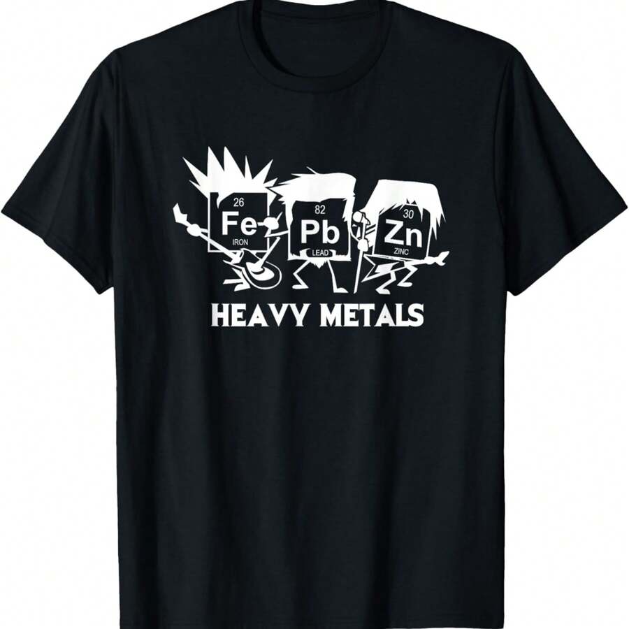 Heavy Metals Science Geek And Heavy Metal T-Shirt - màu đen - Xem 1
