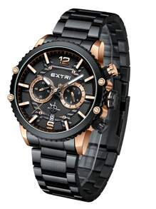 Men's Business Quartz Watch Luxury Mens Sport Wristwatch Chronograph Watches For Men Gift - Black Rose - View 3