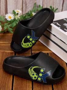 1 paar casual voetbalschoenen voor tieners en kinderen, lichtgewicht, ademend, zachte EVA-zool, binnen- en buitenstrandsandalen
