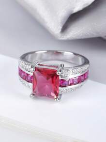 1pc Elegant Minimalist Hollow Heart Shaped Wide Band Ring, Suitable For Women As Birthday, Anniversary, Valentine's Day, Meeting Girlfriends