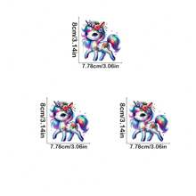 1/2/3pcs Rainbow Unicorn Heat Transfer Stickers, Cartoon Theme, Washable And Easy To Use, Suitable For DIY T-Shirts, Hoodies, Jeans, Backpacks, Handbags, Pillows And Vintage Baseball Caps, Ideal For Holiday Decorations