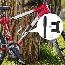 1 pieza Bomba de bicicleta, inflador de neumáticos de aleación de aluminio mini de alta presión de 100 PSI, compatible con válvulas Presta y Schrader, tubo inflador retráctil, herramienta portátil de inflado de neumáticos, apta para bicicleta de carretera, bicicleta de montaña, motocicleta, bicicleta eléctrica, baloncesto y fútbol
