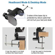 PEYOU Support de tablette pour support de support, support iPad rotatif à 360 degrés avec acier au carbone robuste, support Kindle pour téléphone/M-Switch ou autres appareils de 4,6" à 12,9"
