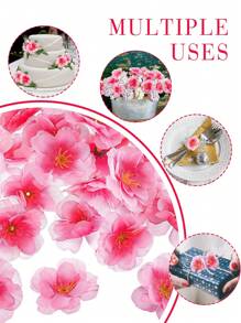 1 set de cabezas de flor de cerezo artificiales de tela de seda falsa pétalos para vestido DIY, accesorios, decoración del hogar, boda y fiesta