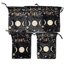1pc Boutique Velvet Drawstring Mushroom&Tree Tarot Oracle Cards Pouch Storage Bag Gift Bag, Party Supplies, Festival Supplies, Holiday Supplies Back To School