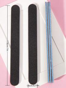 5/10/20/25pcs Set Natural Nail Files - 100/180 Grit Sandpaper Nail Files, Professional Nail Files And Buffing Blocks Set - Professional Gel Nail Files, Black Nail Buffers Nail File Set - Multicolor - View 7