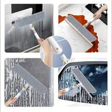 Joybos® 1pc 52.95inch Glass Cleaning Brush With Long-Handled, 2-In-1 Double-Sided Stick Window Cleaner Squeegee Kit, Reusable, Effortless, No Power Needed, Window Cleaning Without A Ladder, Cleaning For Glass, Walls, Floors, And Outdoor Surfaces - White - View 8