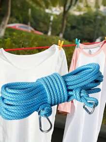 1pc Outdoor Thickened Clothesline, 6mm Diameter, 10m Length, Wind & Slip Resistant For Hanging Clothes, Quilt