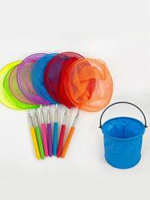 Set de 2 redes telescópicas de colores aleatorios, red para mariposas, red cazainsectos, accesorios de cubeta para parque, playa y piscina, elementos esenciales de playa para juegos acuáticos