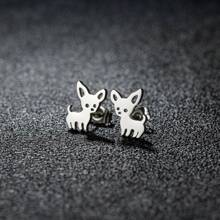 12 pares de sencillos pendientes con diseños de mascotas, pendientes de acero inoxidable con diseños de gatos y perros, joyería mixta para uso diario y como regalo