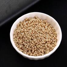 复古 2/3/4 毫米金色和银色玻璃隔珠 Y2K 闪亮小种子珠适用于珠宝手工制作手链项链耳环流苏 DIY 时尚配饰 - 米珠 - 查看 10