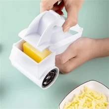 1pc Creative Cheese Grater Hand-Cranked Cheese Mill For Multi-Purpose Cheese And Vegetable Slicer, Manual Rotary Cheese Grater - White - View 4