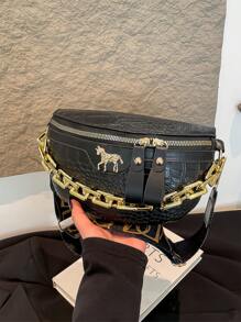 New Fashion Crocodile Pattern Shoulder & Hand Bag - Multicolor - View 2