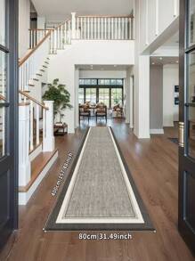 1pc Modern Minimalistic Style Grey Area Rug, 850g/M² Crystal Velvet, Rectangular, Non-Slip Washable, Decorative For Home, Living Room, Kitchen, Dining Room, Office, Suitable For All Seasons