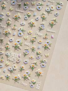 1 件花朵指甲饰品贴纸 DIY 艺术 Y2K 风格 3D 美甲装饰贴花