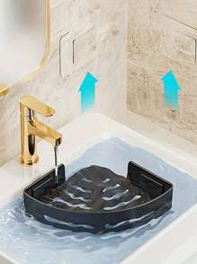 2/3pcs Corner Shower Caddy, PP Material Bathroom Storage Rack, Indoor Shower Shelf, Shampoo Wall Mount Rack, Kitchen Bathroom Storage Box, Triangular Corner Shelf Space Saving - Shampoo, Body Wash And Cosmetics Storage Wall Mounted Rack - Easy Installation, Anti-Slip Design, Bathroom Accessories, Bathroom Supplies, Birthday Decor, New Year Gift, Valentine's Day Gift - Black - View 11