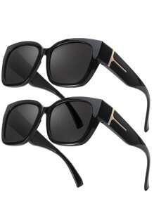 Kính râm phân cực kẹp cho nữ, kính râm cỡ lớn thiết kế thời trang với khả năng chống tia UV400, kính râm phong cách Bohemian, kính râm đi biển, phụ kiện đi biển cho nữ, kính râm thời trang, thanh lịch và đa năng, phù hợp cho các chuyến đi chơi gia đình, du lịch, kỳ nghỉ hè ở bãi biển, các hoạt động ngoài trời. - Nhiều màu - Xem 17