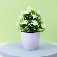 1 pieza Planta falsa en maceta, planta artificial pequeña para decoración del hogar, helecho artificial para interior, decoración para mesa de baño, escritorio, dormitorio, gabinete y cocina, decoración de primavera, regalo de decoración para habitación, dormitorio, cumpleaños y graduación