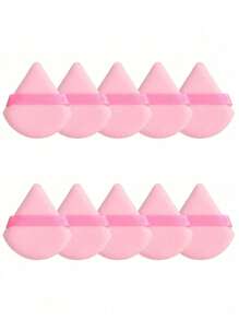 20/10/3/1pc Triangular Velvet Makeup Powder Puff, Facial Powder Puff, Reusable Makeup Powder Puff, Facial And Eye Makeup Powder Puff,Makeup,Cheap,Room Decor,Vanity,Travel,Bedroom,Makeup Accessories,Puff,Makeup Blender,Powder Puff,Makeup Sponge