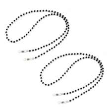 2pcs Vintage Fashionable Crystal & Beaded Anti-Slip Eyeglasses Chain, Eyeglasses Cord, Bohemian Style Women Glasses Holder Necklace