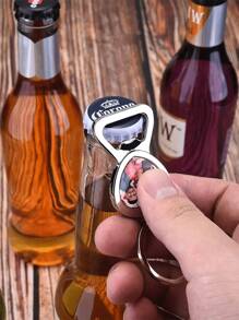 1 个独特的定制照片钥匙扣开瓶器 - 可定制的金属啤酒开瓶器适用于厨房、酒吧配件、婚礼派对礼物 - 理想的礼物选择