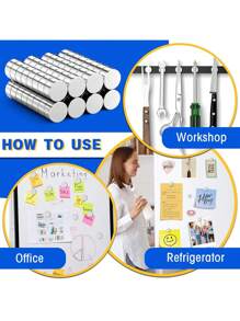 10/15/25/35/60Pcs Strong Round Multi-Functional Magnet & Cylinder Shaped Manicure Magnet For Diy Cat Eye Nails, Suitable For Use With Tweezers, Nail Magnets For Nail Cutter, Small Magnets, Round For Refrigerator, Cylinder, Fridge, Office, Whiteboard, Little Miniature Tiny Mini For Crafts, Small Refrigerator Magnets, Small Magnets For Crafts, Magnets For Nail Clippers