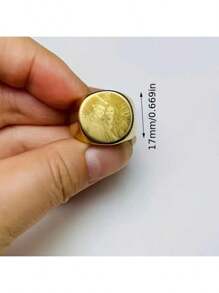 [Daily Comfort] Customized Engraved Photo Ring - Stainless Steel Memorial Jewelry For Men, Available In Black And Gold, Ideal For Birthday, Graduation, Christmas Gift, Spouse, Family, Friends