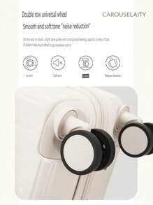 一件20吋硬殼大容量旅行箱 | 靜音萬向輪 + TSA 鎖/學習/情人節禮物 | 男女學生情侶通用 | 遊輪宿舍大學旅行必備 | 城市通勤、跨城火車、露營自駕、機場快線等，聖誕節出遊 - 白色 - 查看 10