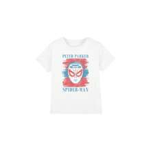 Marvel Spider-Man Childrens/Kids Peter Parker Striped T-Shirt (White)