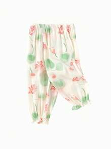 Balabala Pantalones repelentes de mosquitos para niña joven, pantalones ligeros para dormir de verano 2025