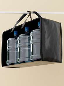 1PC Thick And Heavy-Duty Woven Material Moving Bag Storage Bag, Black Waterproof And Stain Resistant Thick Woven Bag, Clothing Storage, Wardrobe Luggage Storage Bag, Wardrobe Storage, Bedroom Storage Bag, Moving Luggage Set, Can Be Used For School Accommodation, Moving And Packing Luggage