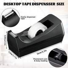 1pc Desktop Tape Dispenser, Non-Slip Base, Weighted Tape Roll Dispenser, Great For Office, Home And School (Tape Not Included)