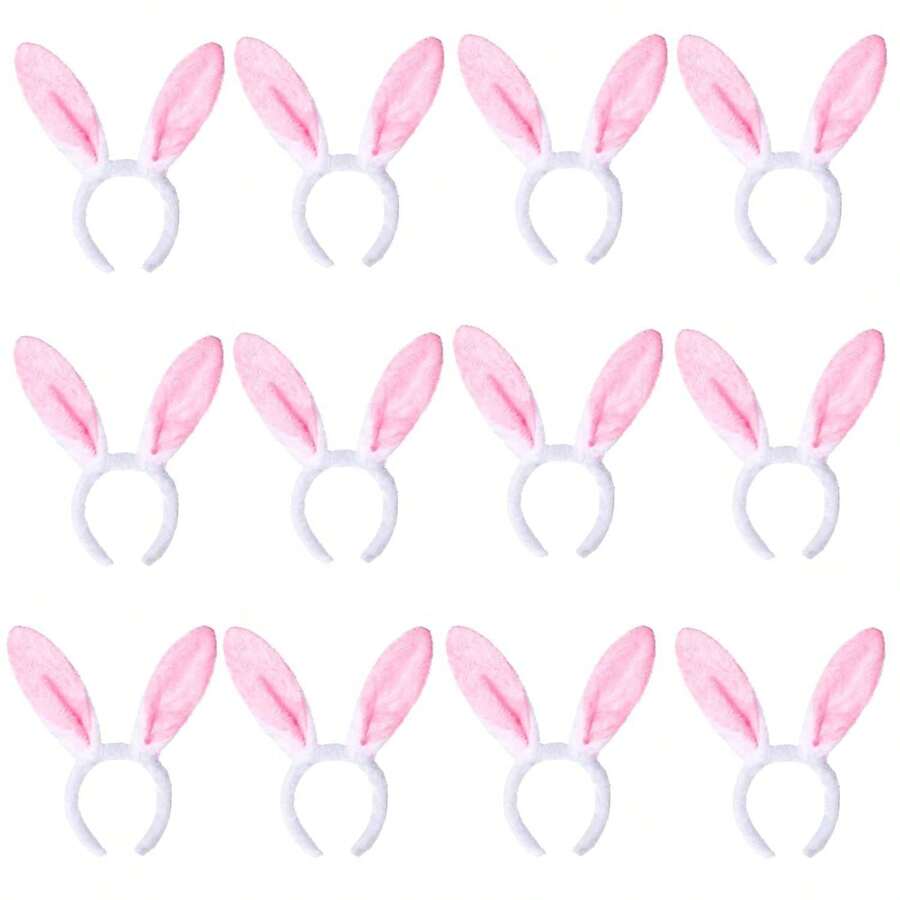1pc Soft Pink Faux Fur Bunny Ear Headband, 11.81 Inches - Ideal For Women Easter Celebrations And Theme Events, Celebratory Headband | Whimsical Style | Soft Texture