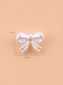 20 pièces Perles acryliques 3D à gros trou à la mode en ABS pour collier, bracelet, vêtements, chaussures, bijoux, accessoires DIY - Arc - Voir 4