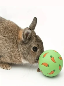 Kleine Tierspielzeugbälle, Kaninchen Leckerchen-Bälle, Langsamer Futterball, geeignet für Kaninchen, Hamster, Gleithörnchen, Kaninchen Langsamer Futterball Meerschweinchen Zuckerglieder Puzzle Spielzeug Karotte Motiv Ball Futter Spender auslaufsicher geeignet für Kleintiere, Kleine Tierleckerchen-Bälle, Kaninchen Leckerchen-Bälle, Kaninchen Futterbälle, Mäuse-Zubehör, Mäuse-Spielzeuge, Futterspielzeuge, Kaninchen-Spielzeuge, Kaninchen-Spielzeuge