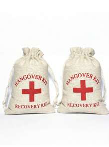 30pcs Wedding Favor Holder Bag For Guests Gift Red Cross Clothes Linen Pouches Festival Event Party Supplies, For Mother's Day , Bridesmaid Gifts , Graduation Gifts , Birthday Gifts,Wedding Gifts