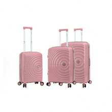 20+24+28 Inch Luggage Sets Of 3 Pcs, European Brand French Design, Large Capacity, Silent Wheels, Lock, Waterproof & Durable, Travel Essentials, Holiday & Vacation Necessities, Elegant & Fashionable, Lightweight & Comfortable, Family Travel Gifts, Top Item, Spring/Summer Bright Color, Unisex Design, Suitable For Low-Cost Airline Hand Carry - Rose Gold - View 2