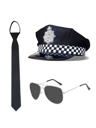 男女通用警帽套装，角色扮演服装帽子，海滩海军装饰配饰，适合节日派对，搭配性感制服和内衣