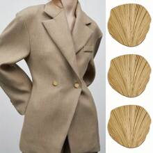 10 أزرار معدنية ذهبية بتصميم محفور بأشكال الصناديق - أزرار زخرفية فاخرة بطراز عتيق لسترة، البليزر، السترة، البدلة، معطف الترنش - لوازم إكسسوارات الملابس الموضة