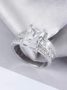 1pc Elegant Minimalist Hollow Heart Shaped Wide Band Ring, Suitable For Women As Birthday, Anniversary, Valentine's Day, Meeting Girlfriends