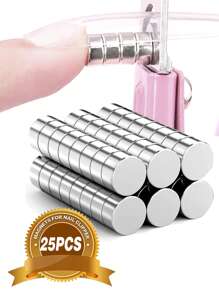 10/15/25/35/60Pcs Strong Round Multi-Functional Magnet & Cylinder Shaped Manicure Magnet For Diy Cat Eye Nails, Suitable For Use With Tweezers, Nail Magnets For Nail Cutter, Small Magnets, Round For Refrigerator, Cylinder, Fridge, Office, Whiteboard, Little Miniature Tiny Mini For Crafts, Small Refrigerator Magnets, Small Magnets For Crafts, Magnets For Nail Clippers