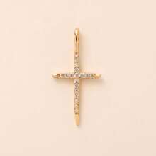 1pc Colorful Zirconia Multi-Element Pendant, Copper Pave Zirconia Plated, Suitable For DIY Necklace & Bracelet